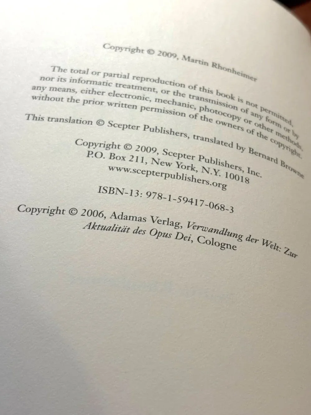 Changing the World Hardcover Book by Martin Rhonheimer Religious Philosophy Opus